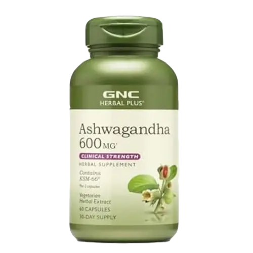GNC Herbal Plus Ashwagandha 600mg,60 Capsules