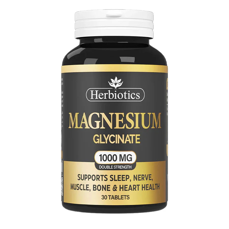 Herbiotics Magnesium Glycinate 1000mg, 30 tablets