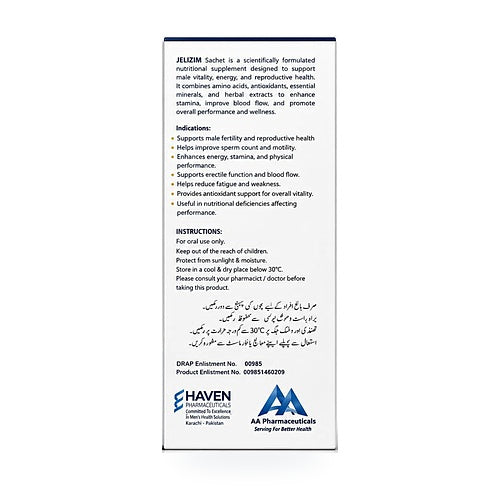 Jelizim Sachet – Advanced Male Fertility & Vitality Support (10 Sachets)