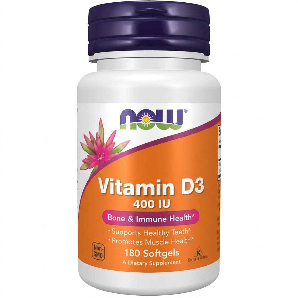 NOW Vitamin D-3 400IU, 180 ct
