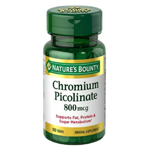 Nature's Bounty Chromium Picolinate 800mcg, 50 Tablets