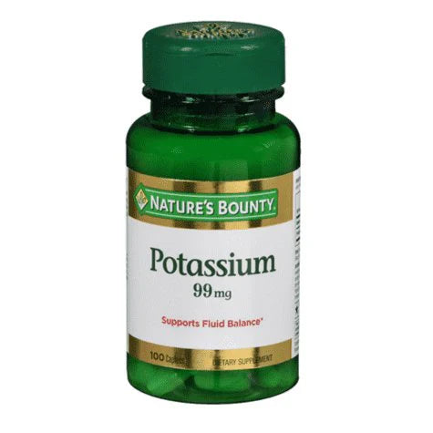 Nature's Bounty Potassium 99mg , 100 Caplets