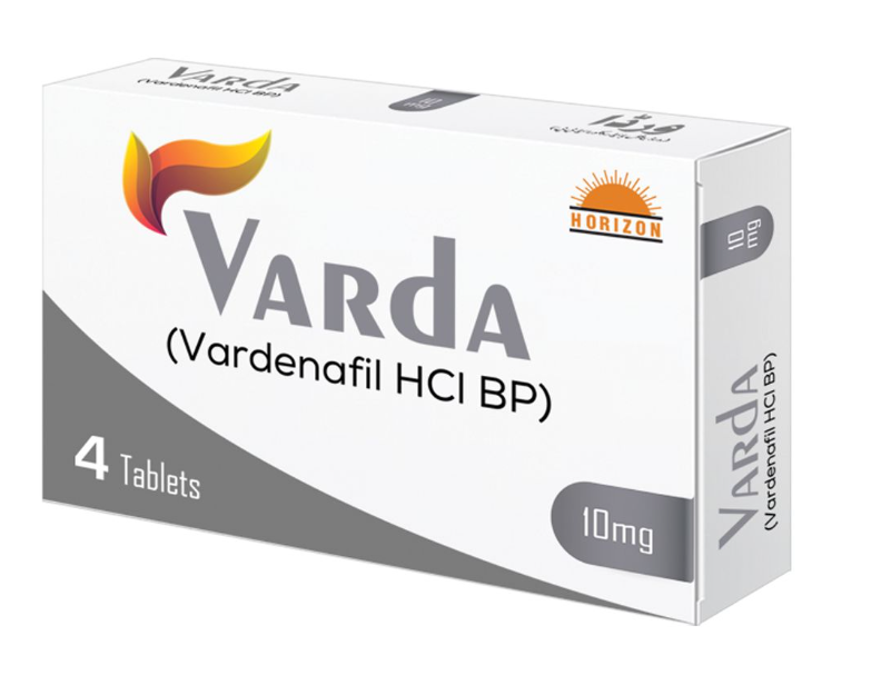 Horizon Varda 10mg (Vardenafil) – Erectile Dysfunction Treatment (4 Tablets)