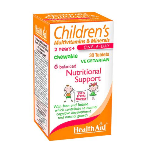 HealthAid Children's MultiVitamin + Minerals,30 Chewable Tablets