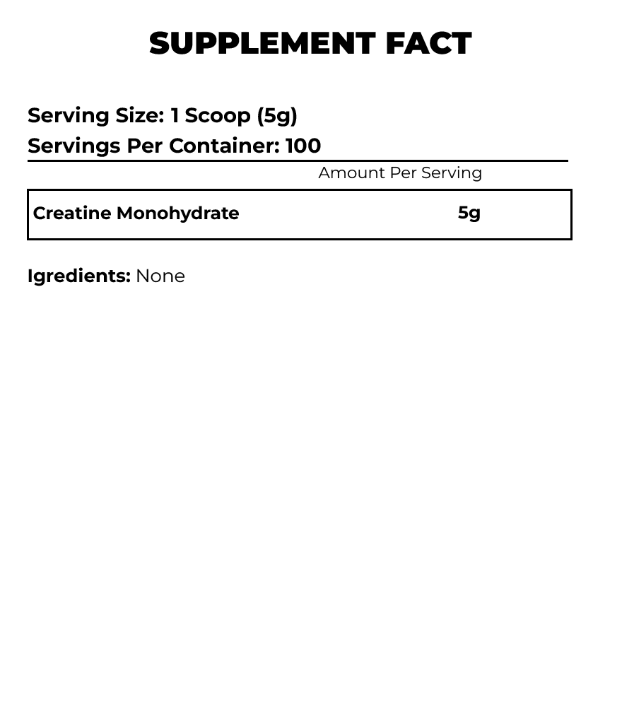 THE CURSE CREATINE MONOHYDRATE