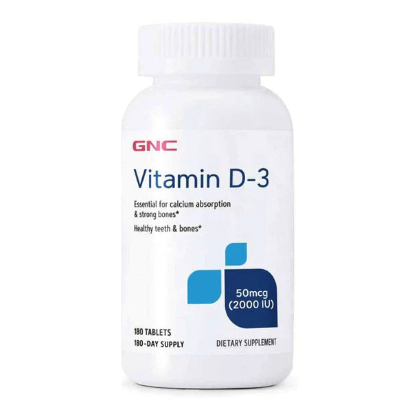 GNC Vitamin D3 2000 IU, 180 Tablets