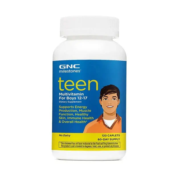 GNC Milestones Teen Multivitamin for Boys 12-17, 120 Caplets