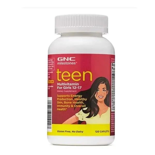GNC Milestones Teen Multivitamin for Girls 12-17, 120 Caplets