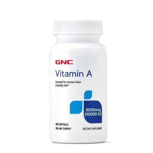 GNC Vitamin A 3000mcg 10000 IU, 180 Caplets