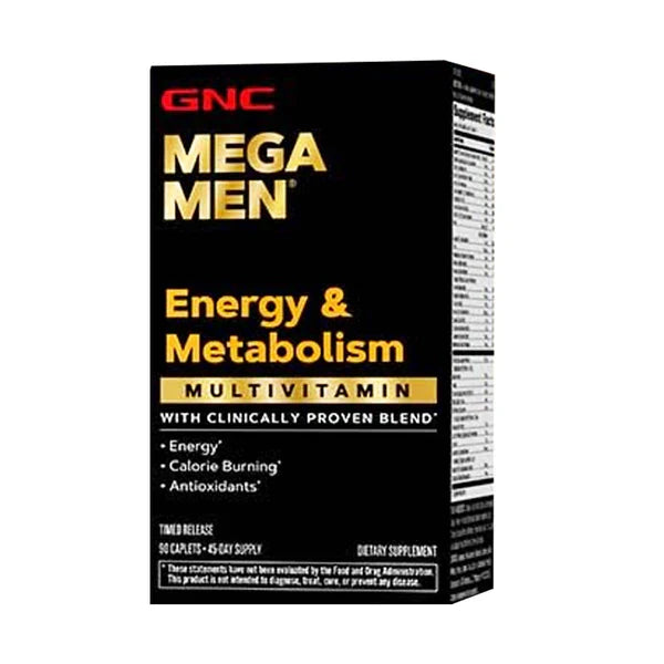 GNC Mega Men Energy & Metabolism Multivitamin, 90 Caplets