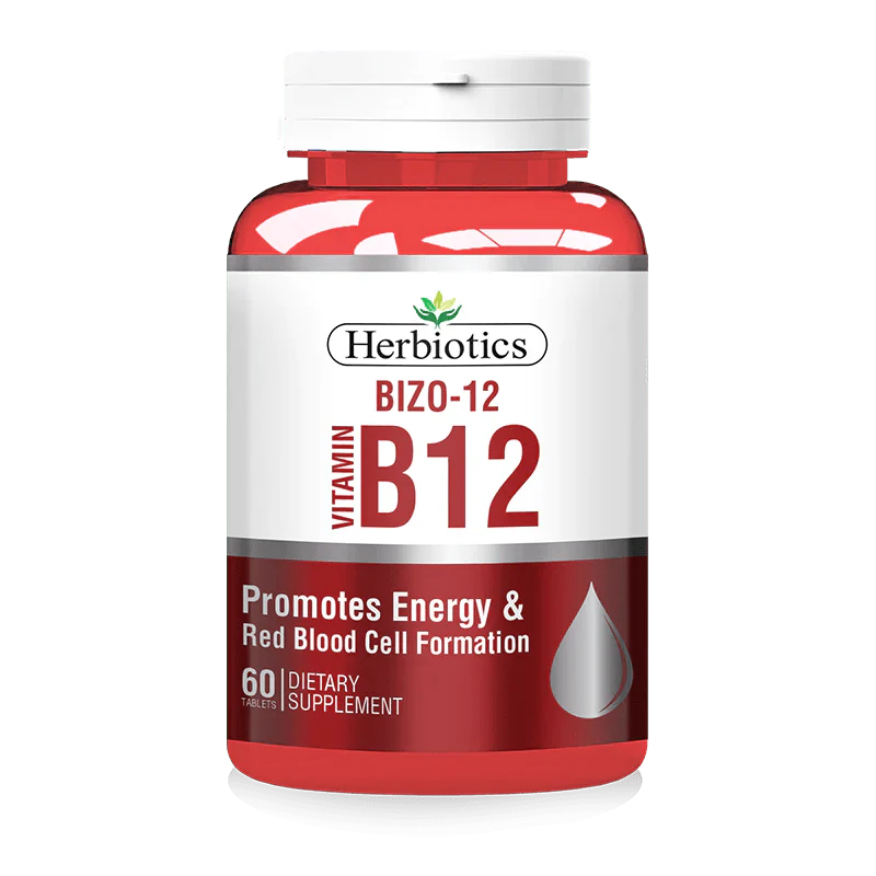 Herbiotics Bizo-12 (Vitamin B12), 60 Caplets