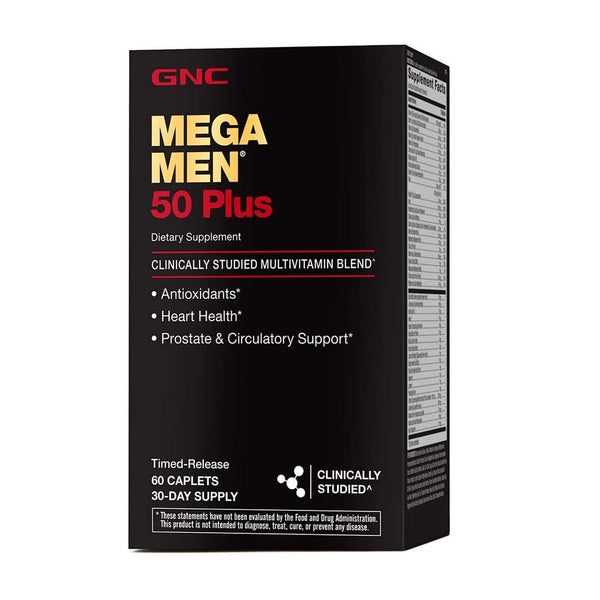 GNC Mega Men 50 Plus Multivitamin,60 Caplets