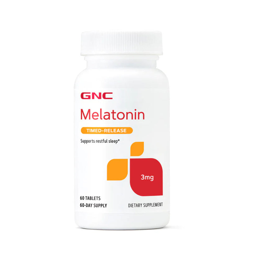GNC Melatonin 3mg Tablets – Natural Sleep Support Supplement, 60 Tablets