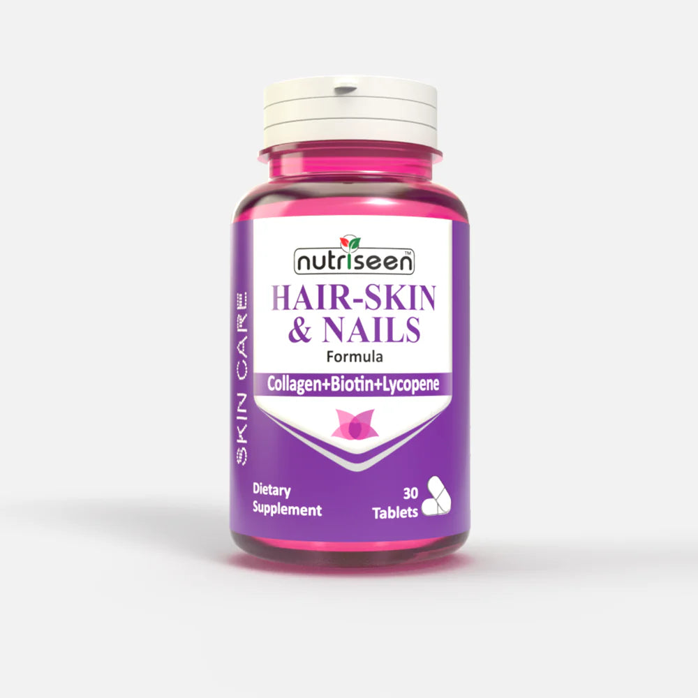 Nutriseen Hair, Skin & Nails Formula – Beauty Support Supplement for Strong Hair, Glowing Skin & Healthy Nails