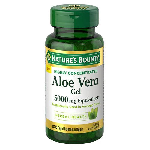 Nature's Bounty Highly Concentrated Aloe Vera Gel , 100 Softgels