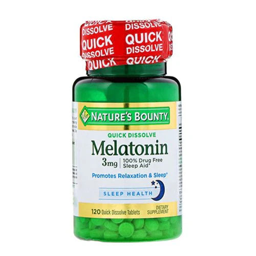 Nature’s Bounty Melatonin 3mg Quick Dissolve – Supports Restful Sleep & Healthy Sleep Cycle, 120 Tablets
