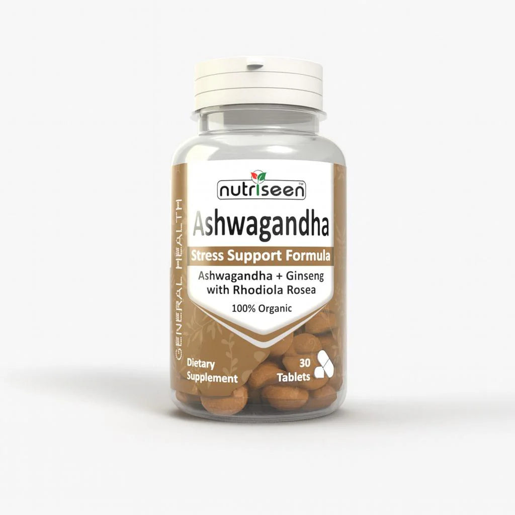 Nutriseen Ashwagandha – Stress Relief & Energy Support Herbal Supplement