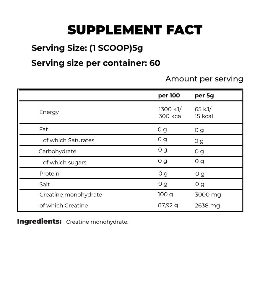 100% Creatine Monohydrate