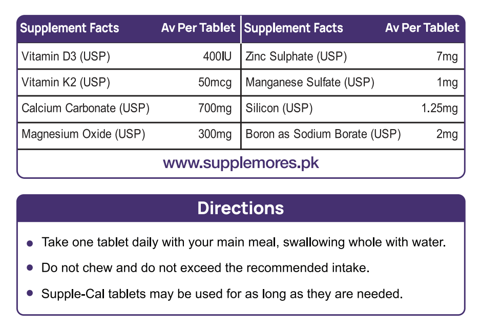 Calcium Magnesium Zinc & Vit D3+K2